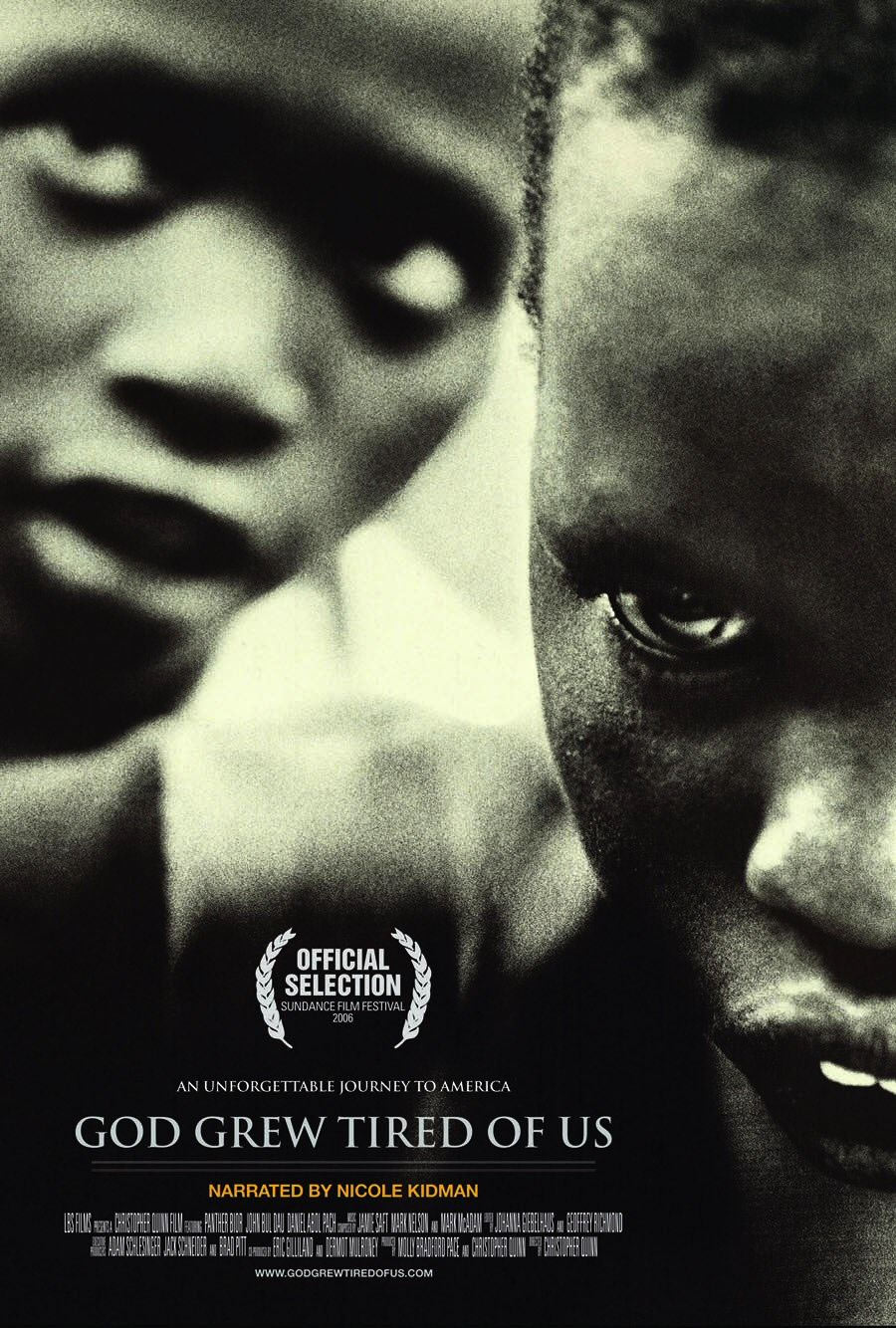 god grew tired of us a An award-winning, critically acclaimed documentary, narrated by nicole kidman, god grew tired of us explores the indomitable spirit of three 'lost boys' from the sudan who are forced to leave their homeland due to a tumultuous civil war the documentary chronicles their triumph over seemingly insurmountable adversities and relocation to america. god grew tired of us a An award-winning, critically acclaimed documentary, narrated by nicole kidman, god grew tired of us explores the indomitable spirit of three 'lost boys' from the sudan who are forced to leave their homeland due to a tumultuous civil war the documentary chronicles their triumph over seemingly insurmountable adversities and relocation to america.
