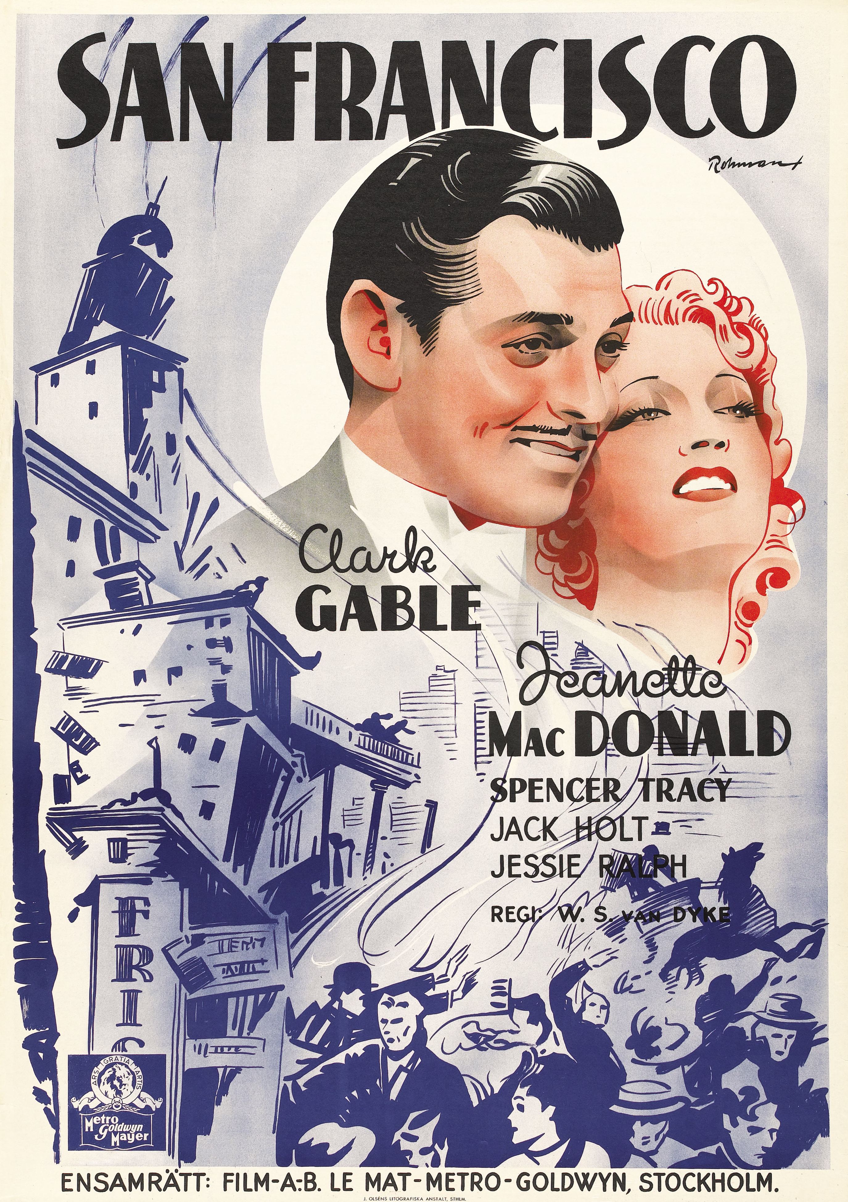 Clark Gable and MacDonald in San Francisco